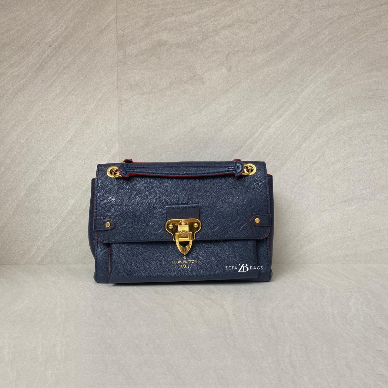 Louis Vuitton Vavin PM Monogram Empreinte Marine Rouge GHW
