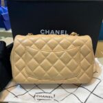 Chanel Mini Rectangle Beige Lambskin GHW