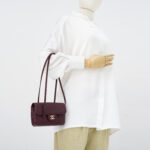 Chanel C26 Preppy Long Handle Caviar Maroon GHW