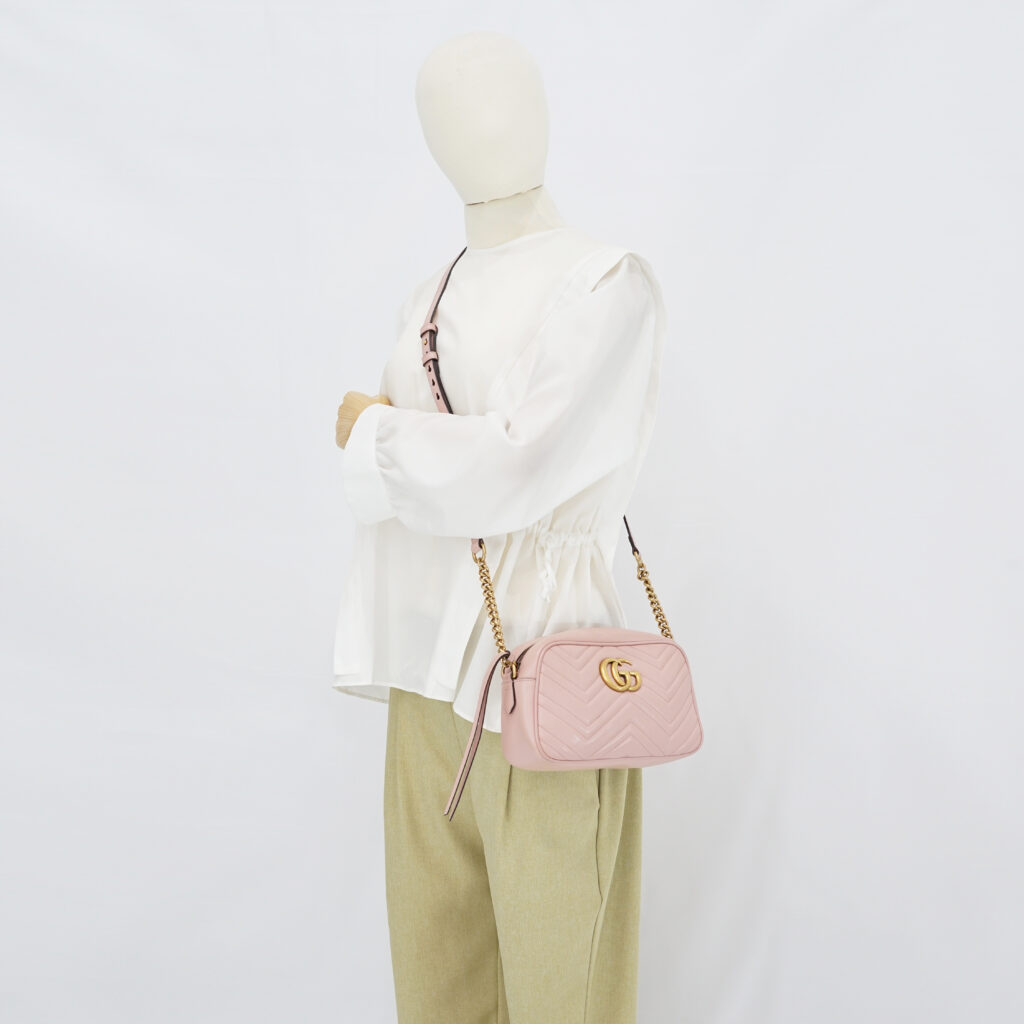 Gucci Marmont Camera Small Porcelain Rose GHW
