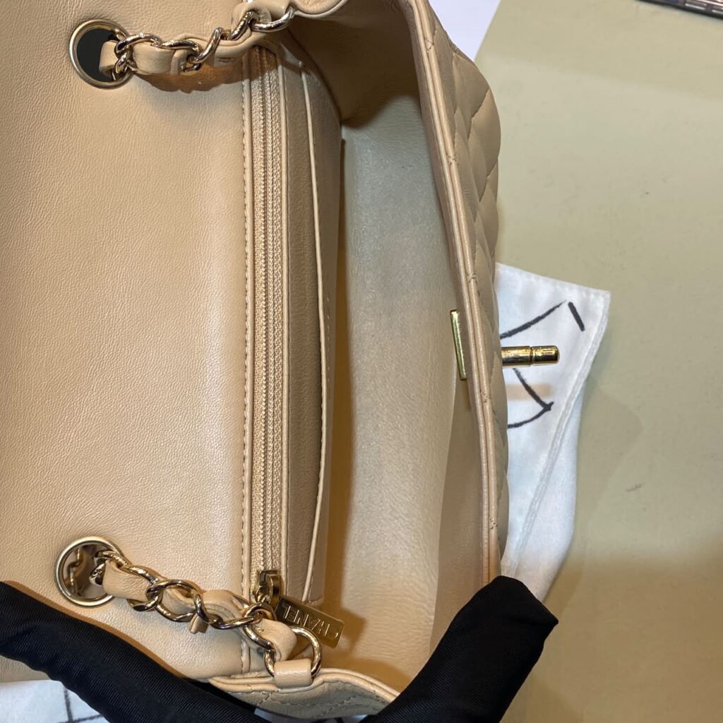 Chanel Mini Rectangle Beige Lambskin GHW