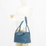 Hermes Lindy 34 Clemence Bleu Colvert/Turquoise Verso PHW