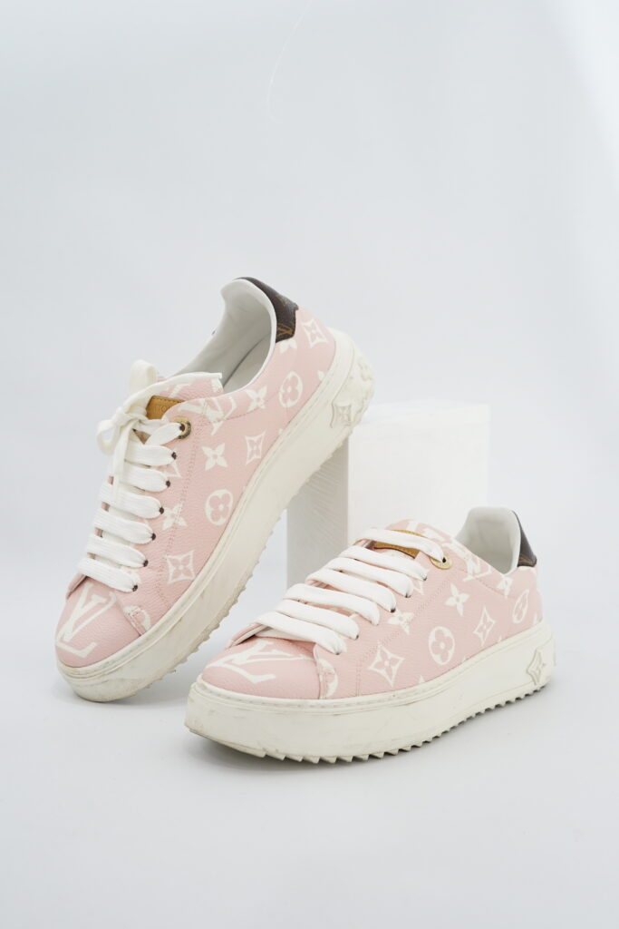 Louis Vuitton Time Out Sneakers Monogram Pink White