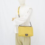 Chanel Boy 28 Lambskin Yellow RHW