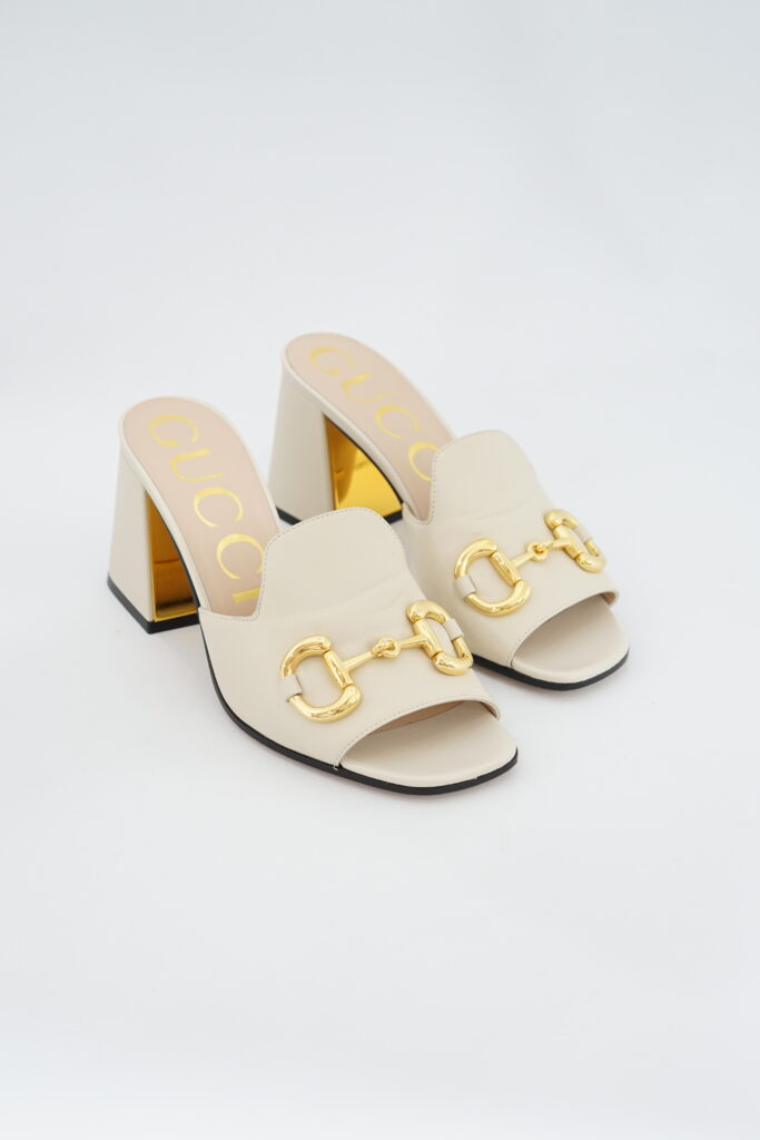 Gucci nappa Horsebit 75 MM Beige GHW
