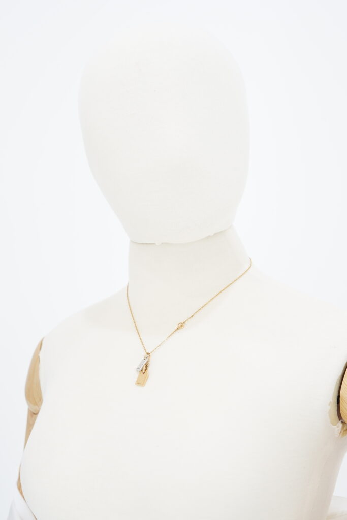 Louis Vuitton Two Tone Nanogram Gold Silver