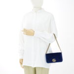 Gucci Marmont Mini Bag Velvet Blue GHW