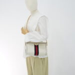 Gucci Ophidia Shoulder Chain Leather White GHW