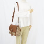 Gucci Marrakech Flap GG Canvas Brown GHW