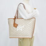 MCM Himmel Tote Shopper Lauretos Beige Outmeal GHW