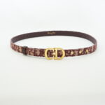Dior Saddle Belt Oblique Canvas Bordeaux GHW