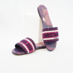 Dior Dway Slides Dior Animals Deep Blue Pink