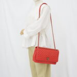 Chanel Flap Bag Caviar Red Orange GHW