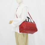 Saint Laurent SAC Flirty Bowling Perforated Red Navy Black GHW