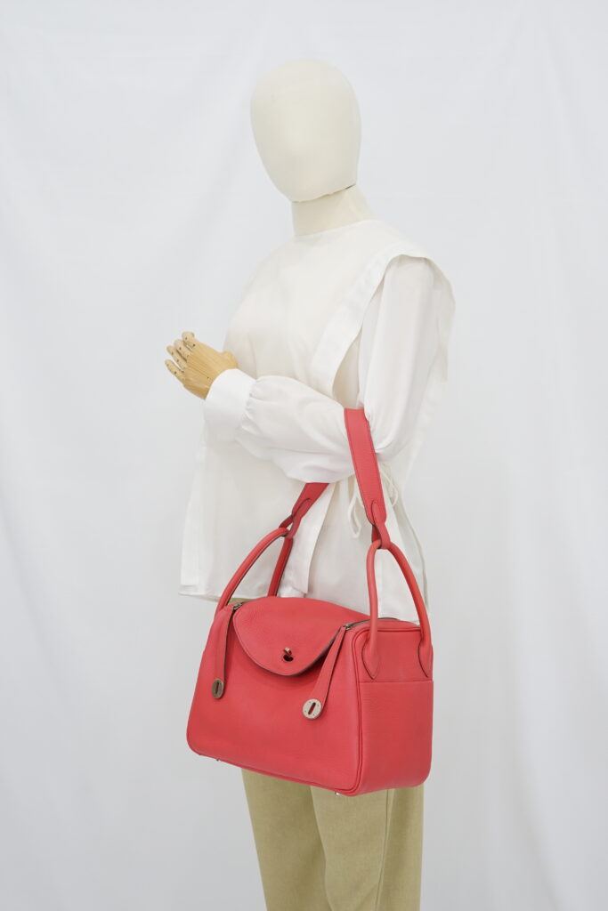 Hermes Lindy 30 Clemence Rouge Bougainvillea PHW