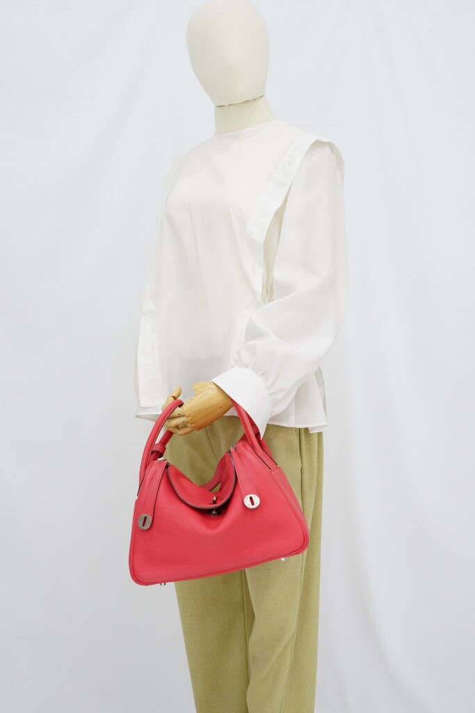 Hermes Lindy 30 Clemence Rouge Bougainvillea PHW