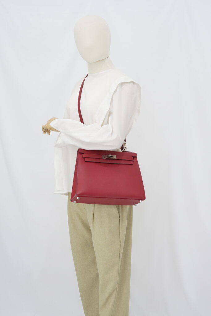 Hermes Kelly 28 Epsom Rouge Casaque PHW