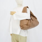 Bottega Veneta The Shoulder Pouch Bag Camel Leather