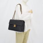 Chanel Classic Maxi Single Flap Lambskin Black GHW