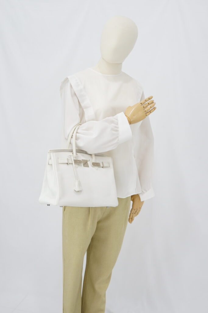 Hermes Birkin 30 Epsom Retourne Blanc PHW