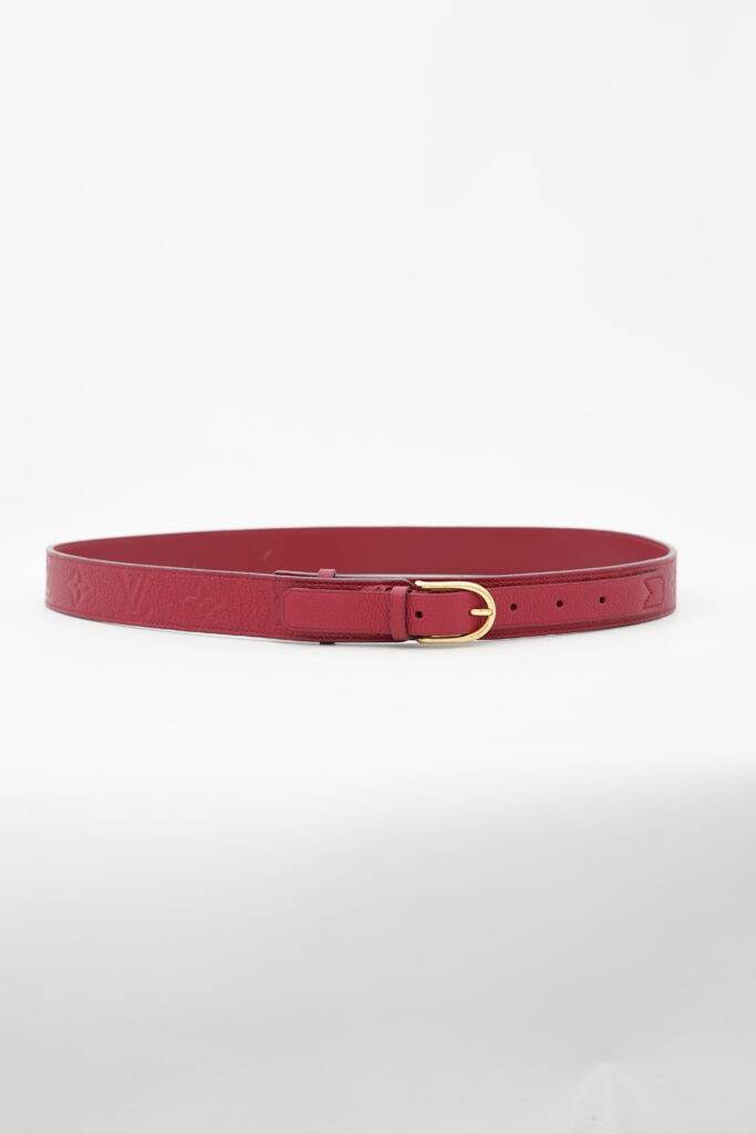Louis Vuitton Ceintur Belt Monogram Empreinte Red GHW