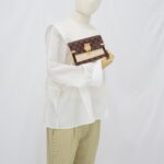 Louis Vuitton Vavin Chain Wallet Damier Ebene Creme Venus GHW