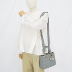 Dior Lady Dior Small Lambskin Stone Grey GHW