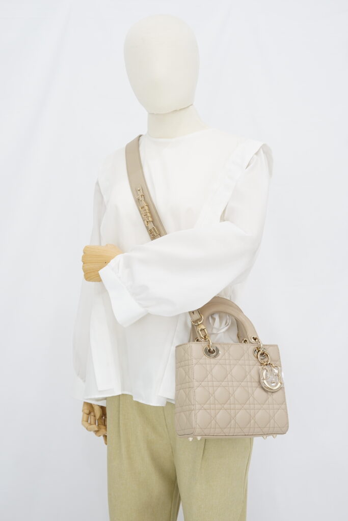 Dior Lady Dior Small Lambskin Sand GHW