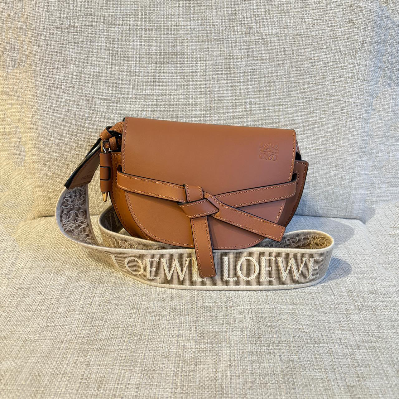 Loewe Gate Dual Mini Brown Tan GHW