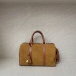Celine Boston Suede Brown GHW