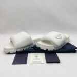 Prada Soft Padded Slide White SHW