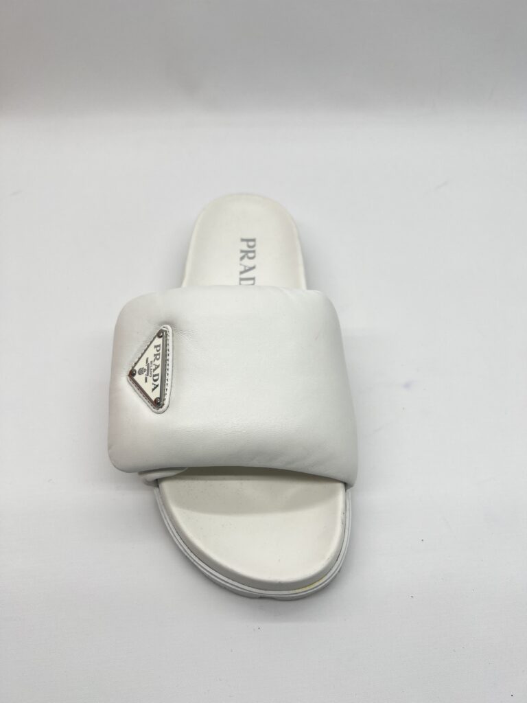 Prada Soft Padded Slide White SHW