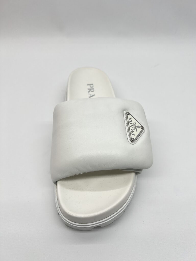 Prada Soft Padded Slide White SHW