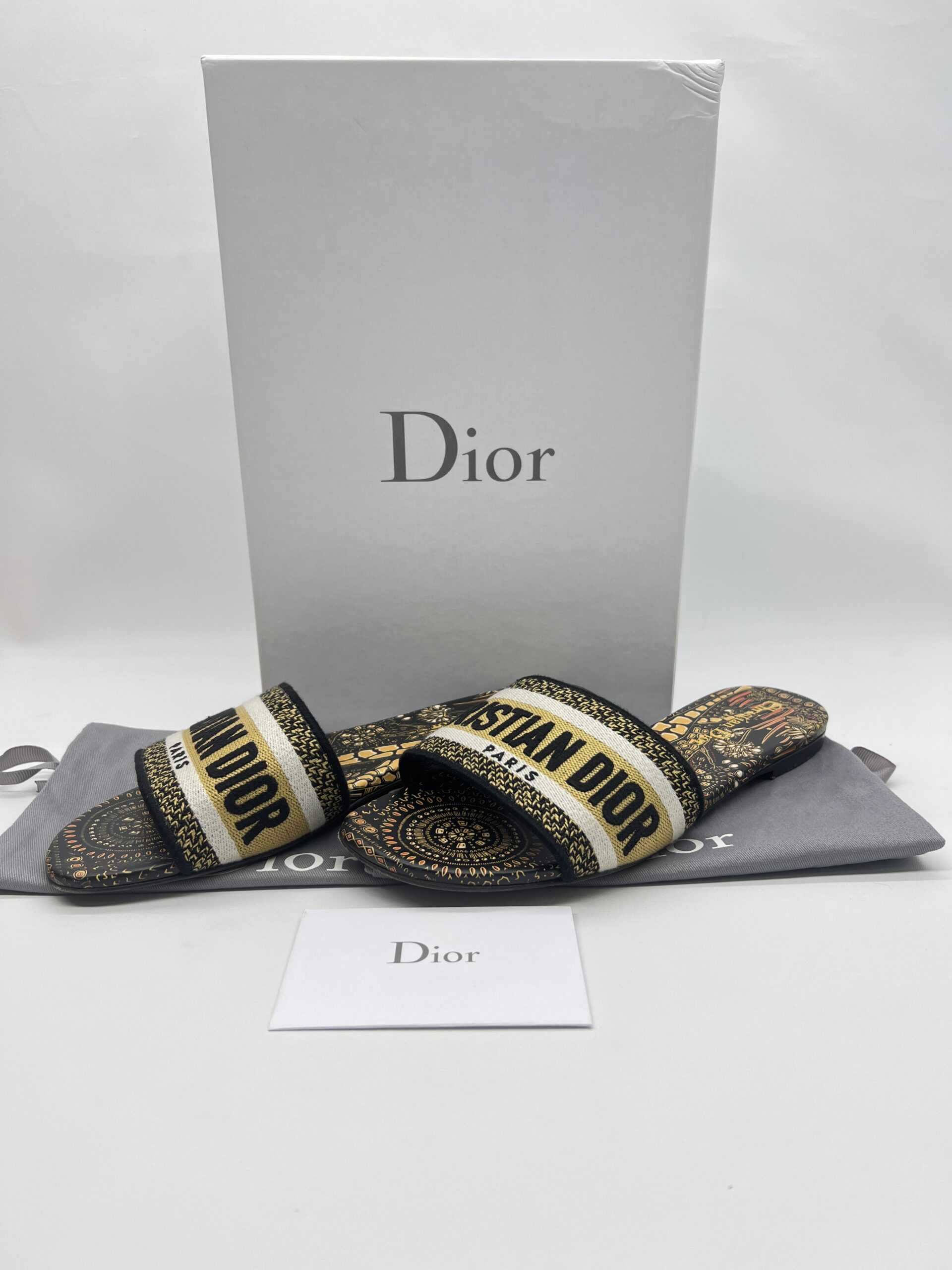 Dior Dway Slides Dior Animals Deep Blue Pink