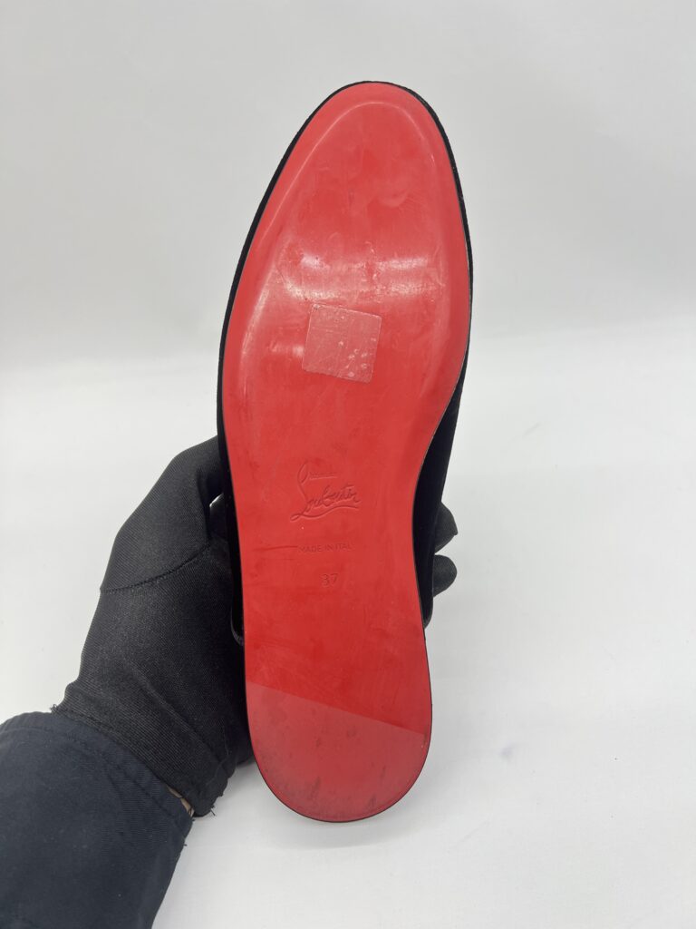 Christian Louboutin Coolito Mules Suede Croco Black