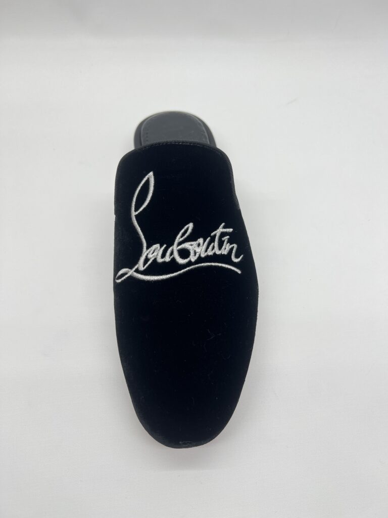 Christian Louboutin Coolito Mules Suede Croco Black