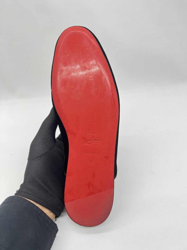 Christian Louboutin Coolito Mules Suede Croco Black