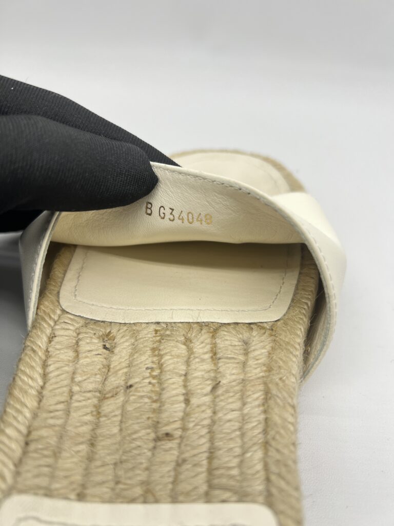 Chanel Espadrille Slides With White