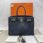 Hermes Birkin 30 Epsom Retourne Indigo GHW