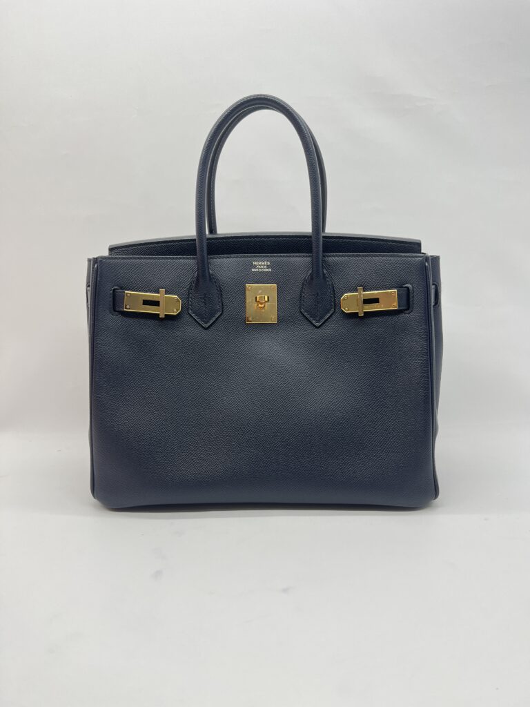 Hermes Birkin 30 Epsom Retourne Indigo GHW