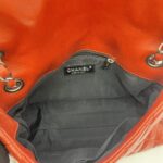 Chanel New Bubble Small Lambskin Red Orange RHW