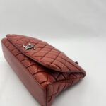 Chanel New Bubble Small Lambskin Red Orange RHW