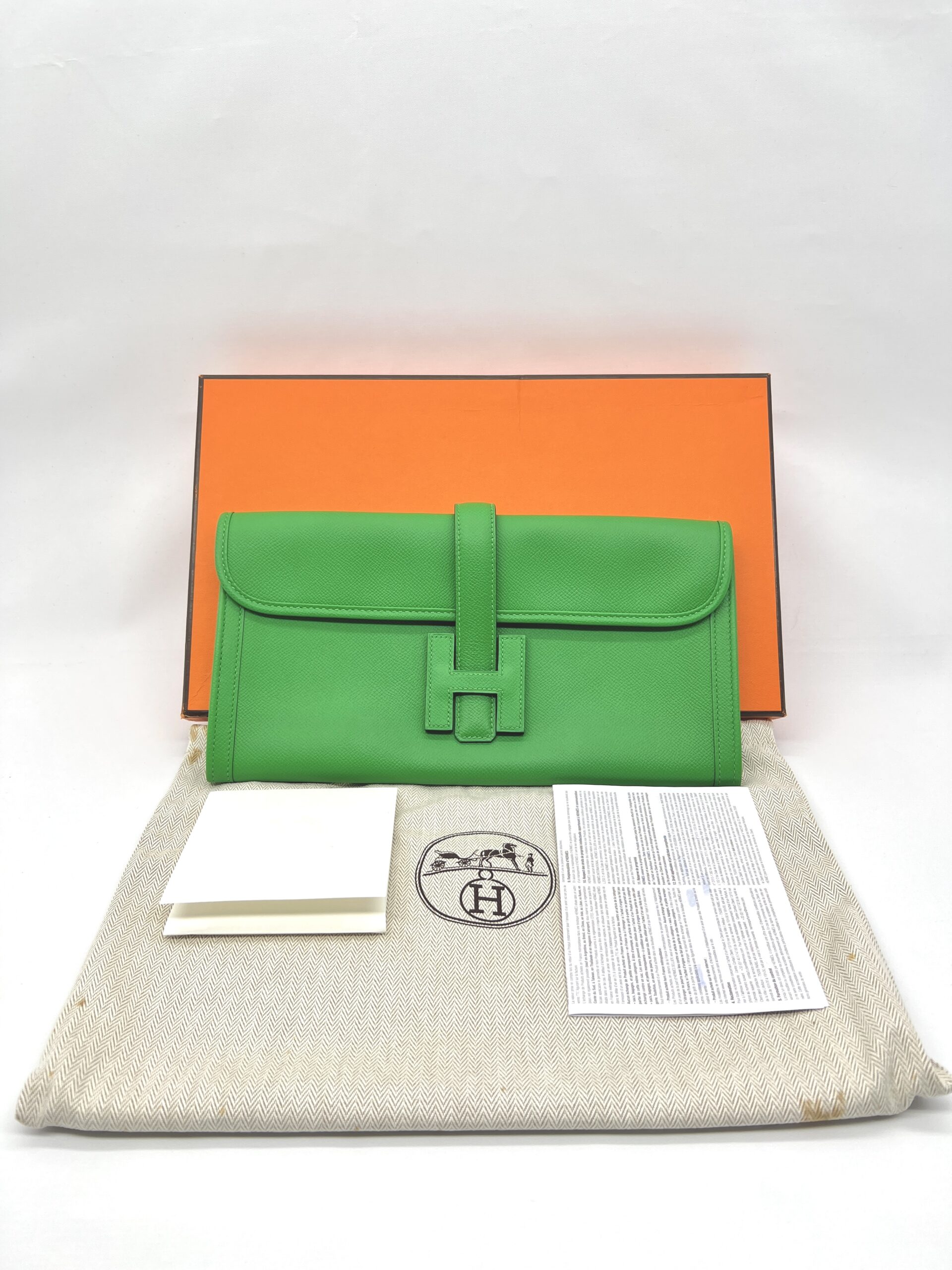 Hermes Jige Elan 29 Epsom Vert Bambou