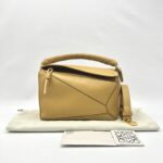 Loewe Puzzle Small Braided Handle Sahara GHW