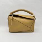 Loewe Puzzle Small Braided Handle Sahara GHW