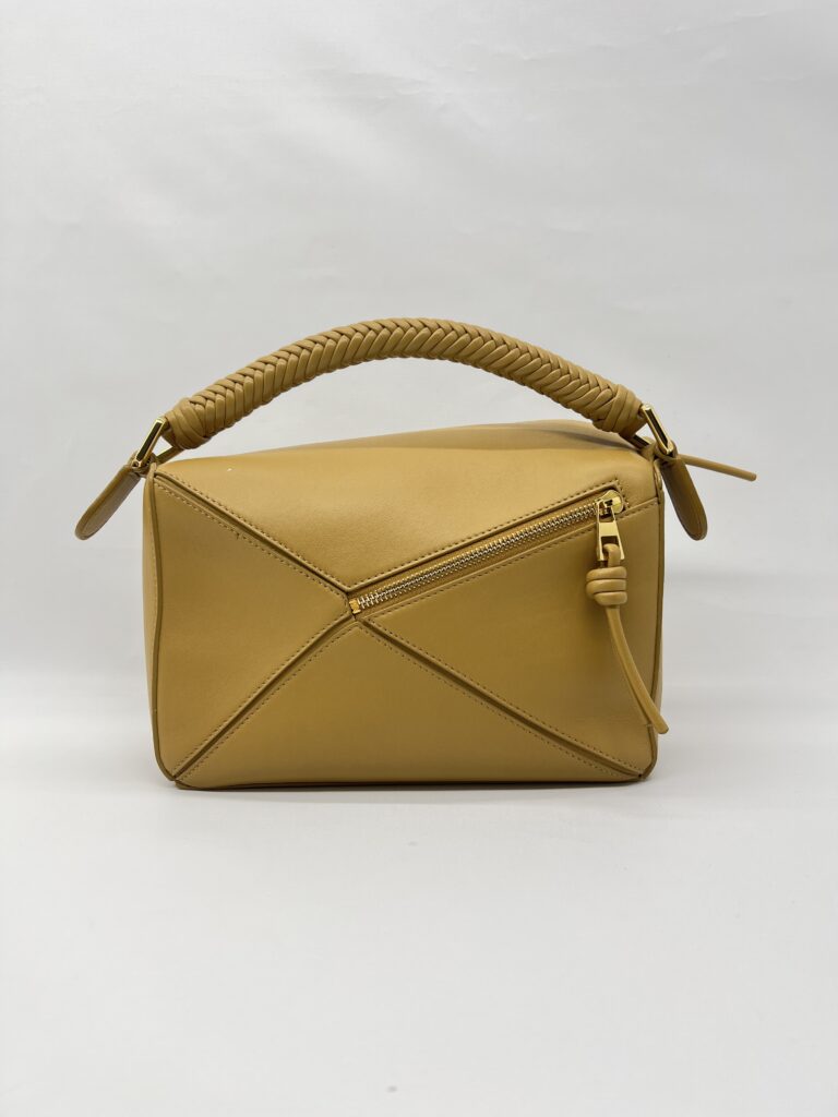 Loewe Puzzle Small Braided Handle Sahara GHW