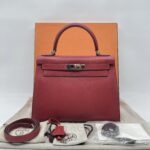 Hermes Kelly 28 Epsom Rouge Casaque PHW