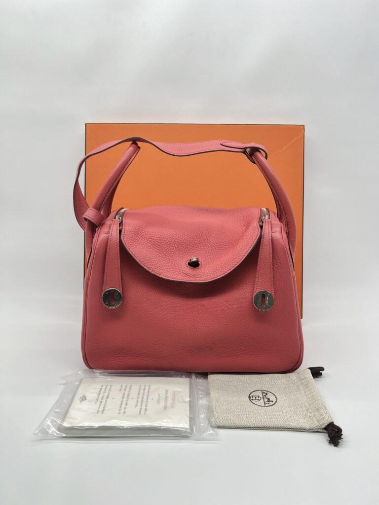 Hermes Lindy 30 Clemence Rouge Bougainvillea PHW
