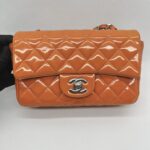 Chanel Mini Rectangle Patent Orange SHW