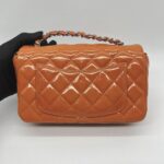 Chanel Mini Rectangle Patent Orange SHW